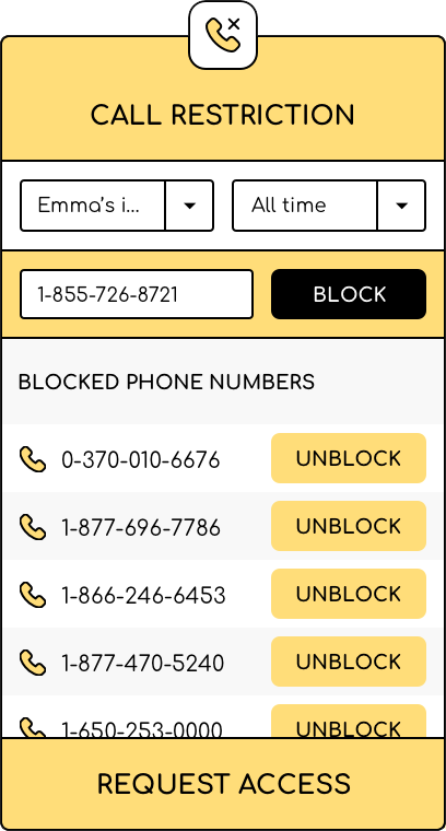 Calls Restriction To Block Incoming Calls
