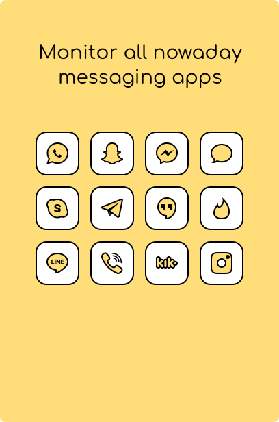 Monitor all nowaday messaging apps - Kidsecured